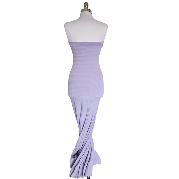Line & Dot Arlo Tube Dress in Lilac Purple Pleated Strapless Size XS NWOT - Picture 8 of 10